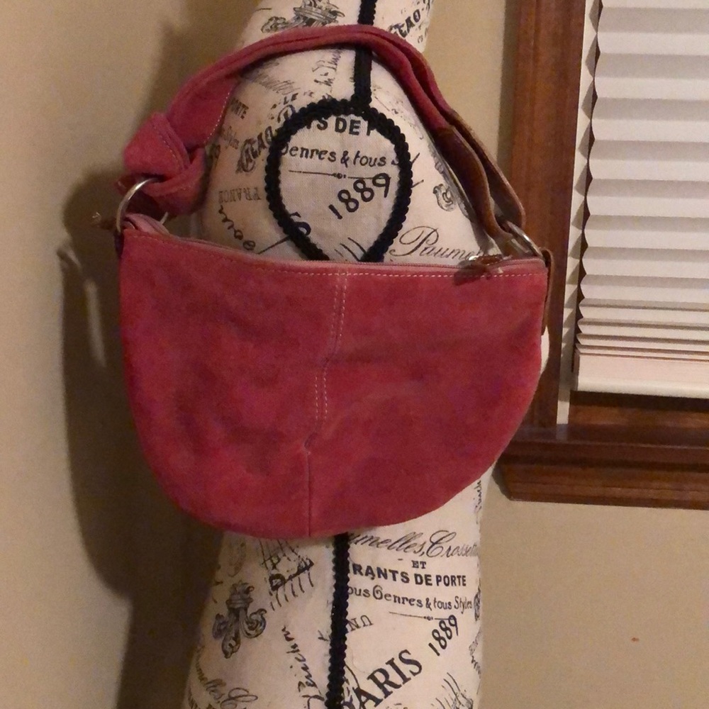 Suede Pink mini hobo bag Pulicati